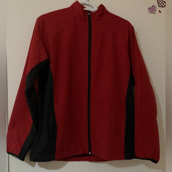 Red vintage-look windbreaker - Picture 1 of 4
